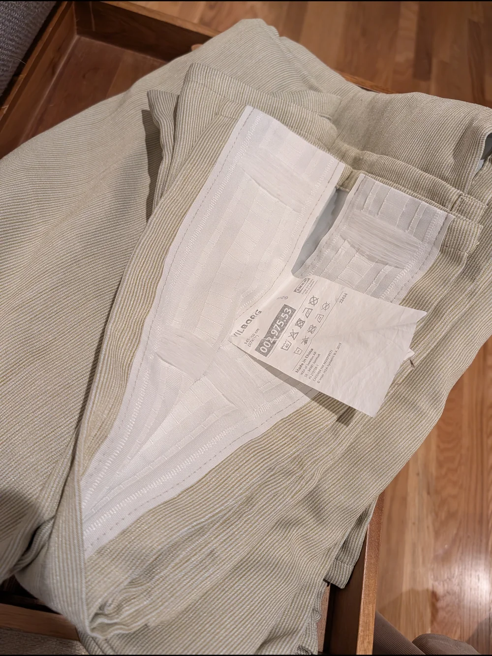 IKEA VILBORG Room Darkening Curtains In Beige